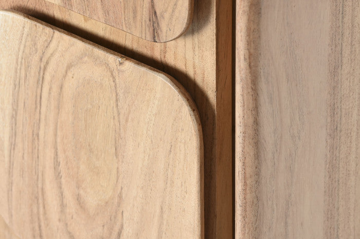 Mueble bar acacia mdf 90x45x100 natural