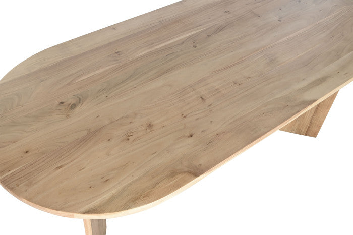 Mesa de comedor de acacia 200 × 90 × 76 cm