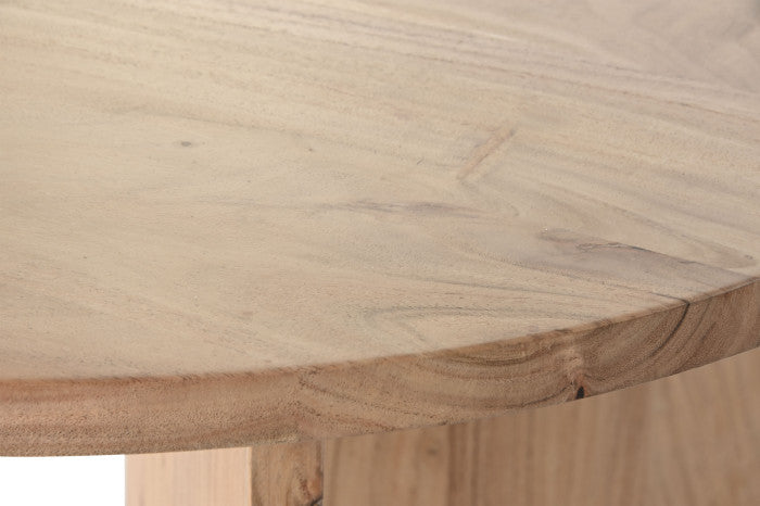 Mesa de comedor de acacia 200 × 90 × 76 cm