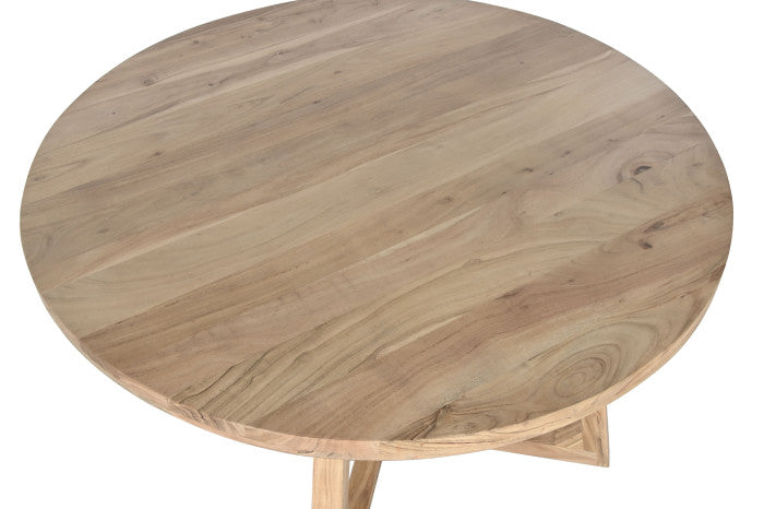 Mesa Redonda Comedor Acacia 115x115x76 – Natural
