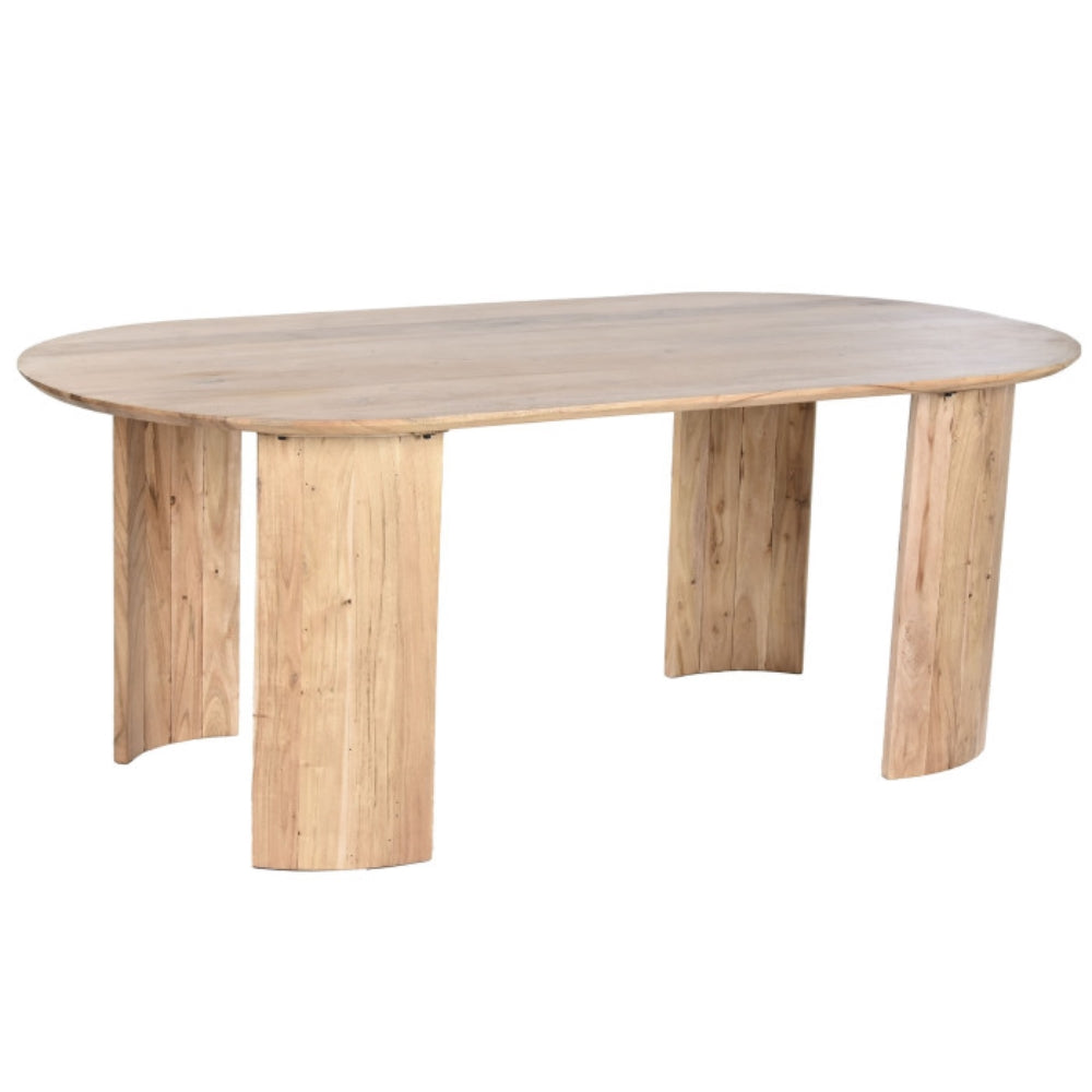 Mesa Comedor Acacia 200x100x75 – Ovalada Natural