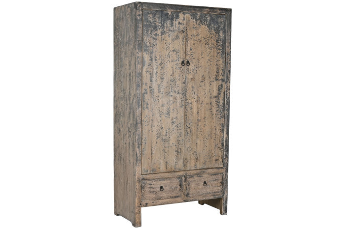 Armario de olmo macizo 100x50x200 cm – 2 puertas y 2 cajones