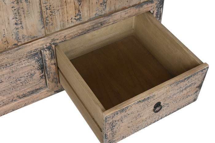 Armario de olmo macizo 100x50x200 cm – 2 puertas y 2 cajones