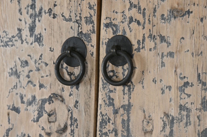 Armario de olmo macizo 100x50x200 cm – 2 puertas y 2 cajones