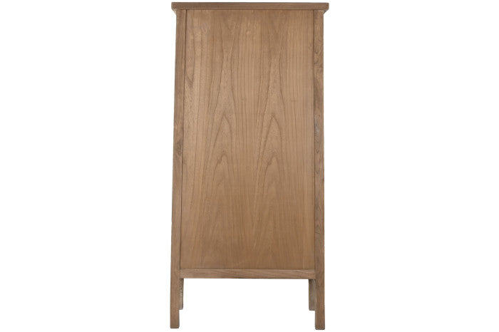 Armario olmo macizo 92x42x189 4 puertas 1 cajón natural