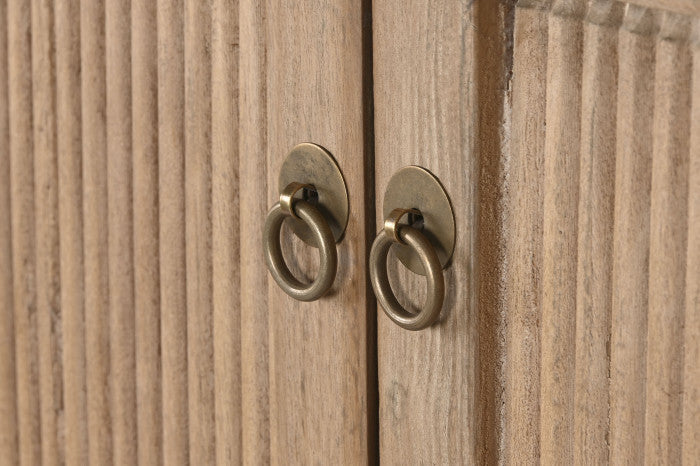 Armario olmo macizo 92x42x189 4 puertas 1 cajón natural