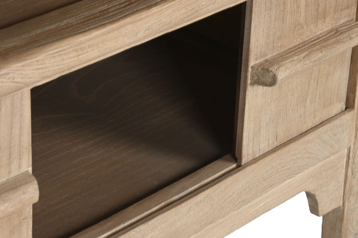 Armario olmo macizo 92x42x189 4 puertas 1 cajón natural