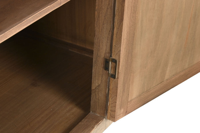 Aparador de olmo macizo 240x50x83 cm – 4 puertas