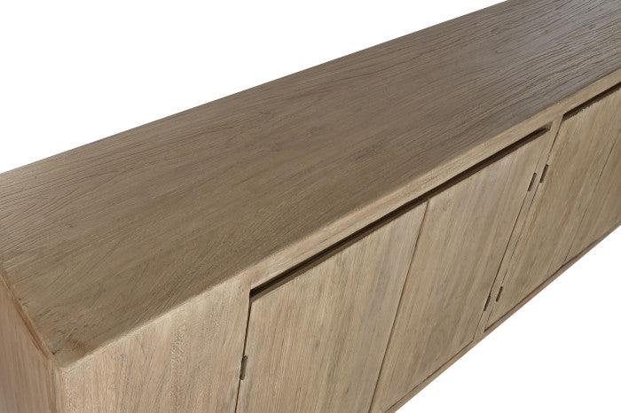 Aparador de olmo macizo 240x50x83 cm – 4 puertas