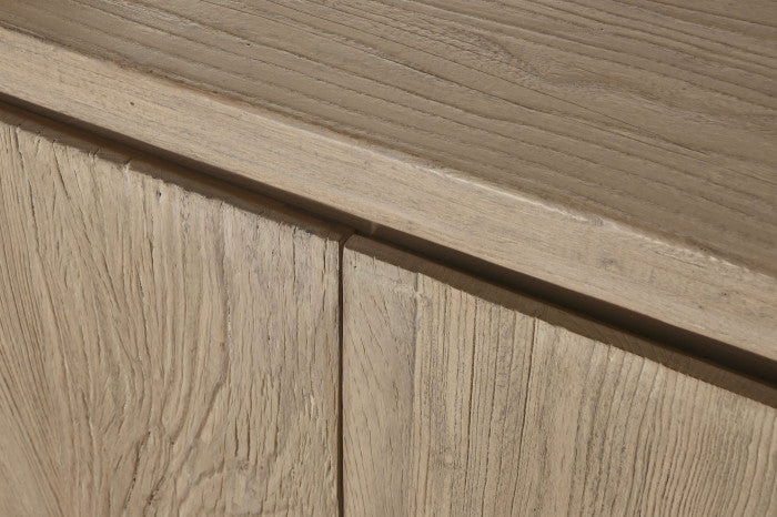 Aparador de olmo macizo 240x50x83 cm – 4 puertas