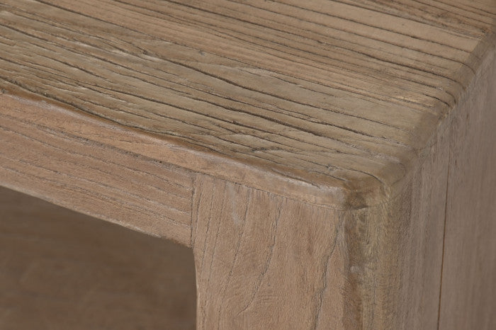 Mesa centro olmo macizo 140x71x35 cm natural