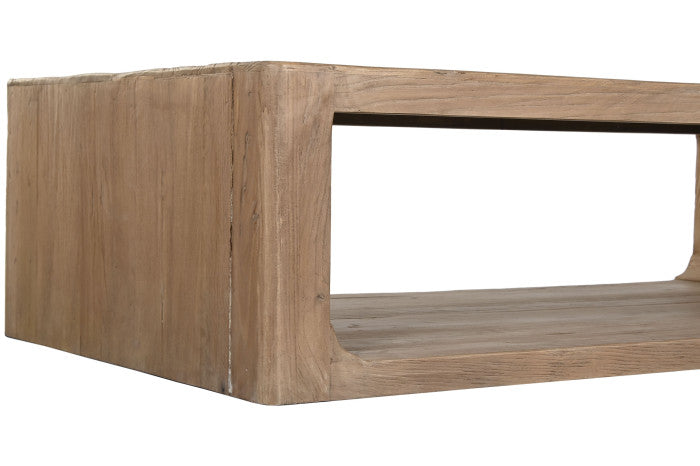 Mesa centro olmo macizo 140x71x35 cm natural