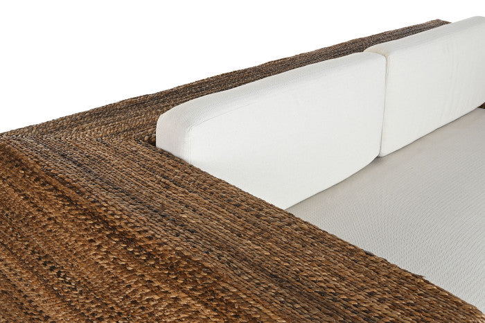 Sofá Fibra Teca 192x92x65 3 Plazas + Cojines