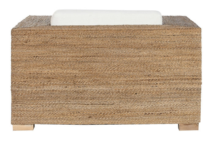 Sillón de Fibra y Teca con Cojines – 117 x 92 x 65 cm