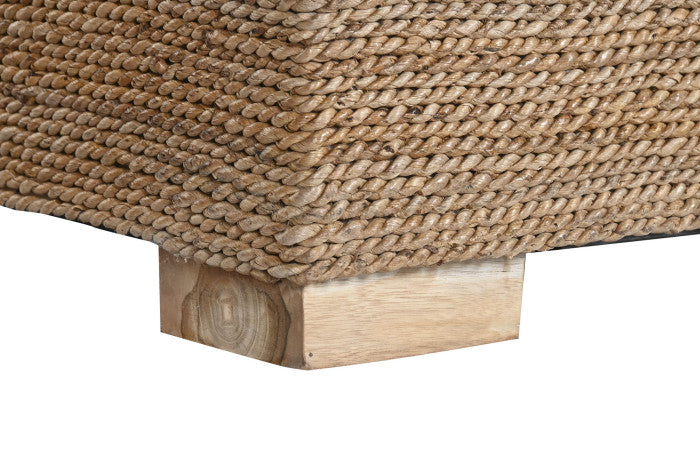 Sillón de Fibra y Teca con Cojines – 117 x 92 x 65 cm
