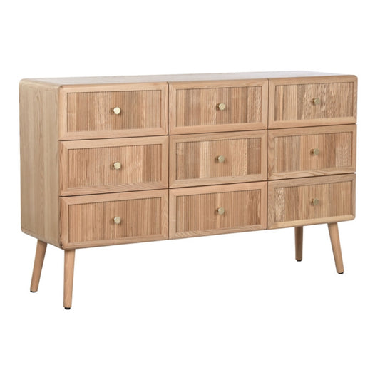 Cómoda pino MDF 120x34x75 natural