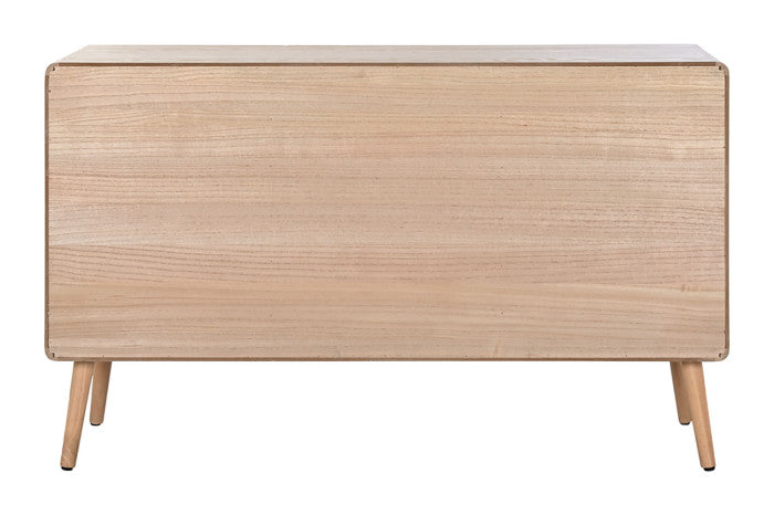 Cómoda pino MDF 120x34x75 natural