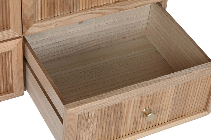 Cómoda pino MDF 120x34x75 natural
