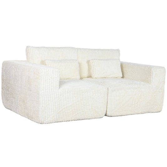 Sofá Poliéster 220x158x91 Modular Pana Crema