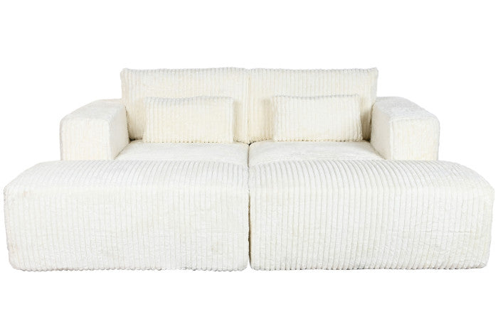 Sofá Poliéster 220x158x91 Modular Pana Crema