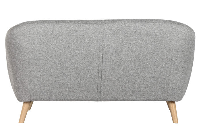 Sofá poliéster rubberwood 146x84x82 2 plazas gris