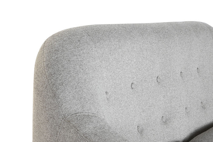 Sofá poliéster rubberwood 146x84x82 2 plazas gris