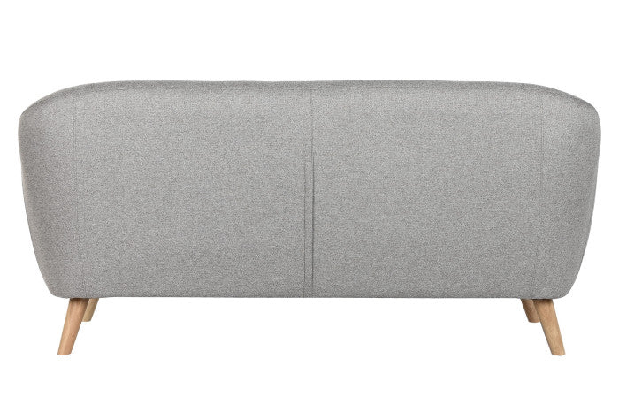Sofá poliéster rubberwood 172x82x82 cm 3 plazas gris