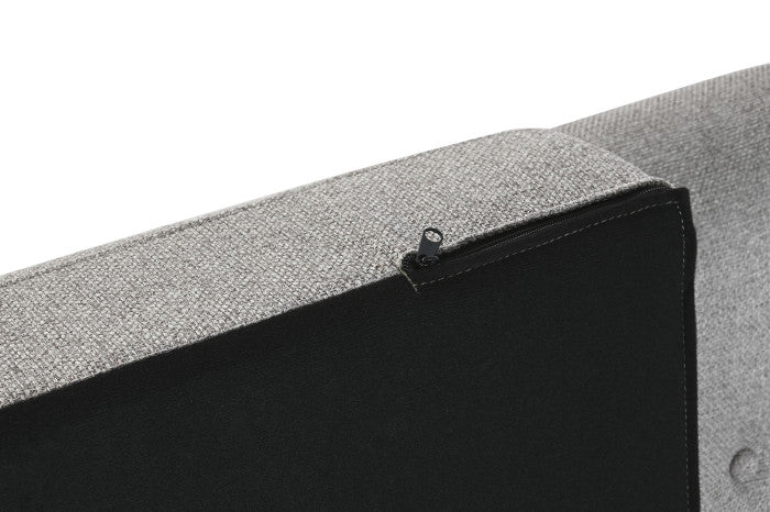 Sofá poliéster rubberwood 172x82x82 cm 3 plazas gris