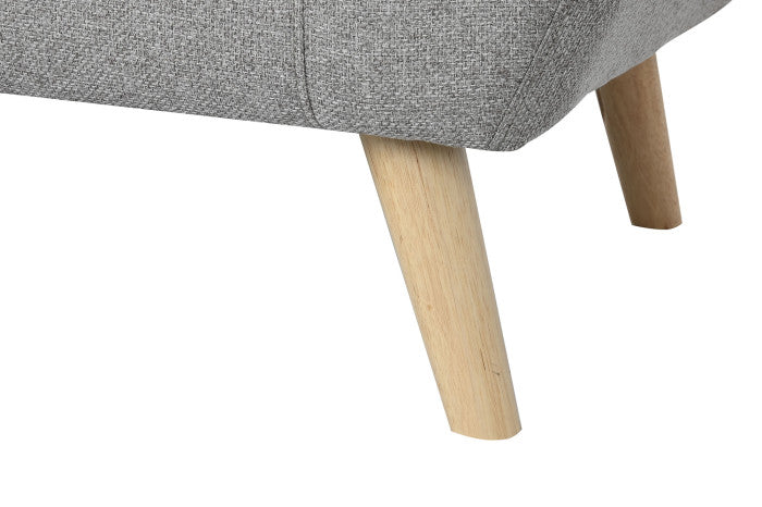 Sofá poliéster rubberwood 172x82x82 cm 3 plazas gris