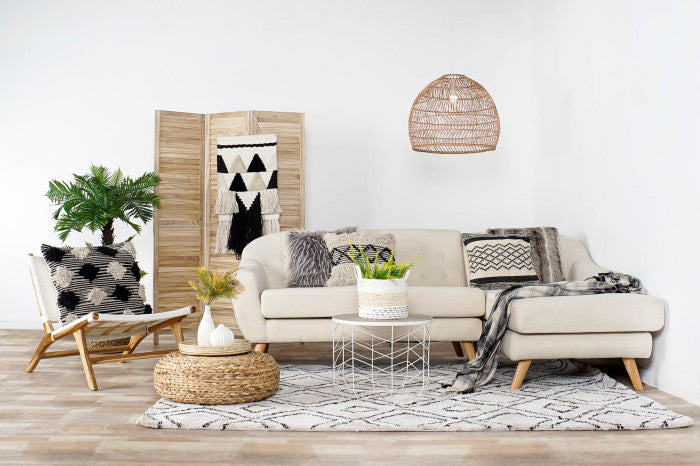 Sofá Poliéster Rubberwood 226x144x84 ChaiseLongue