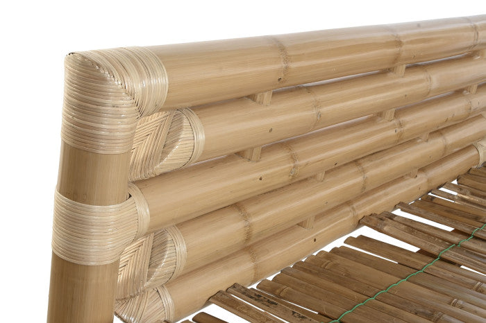 Cama de Bambú y Ratán Natural para Colchón 180x200