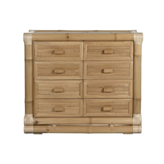 Cómoda bambú y ratán 112x50x95 natural