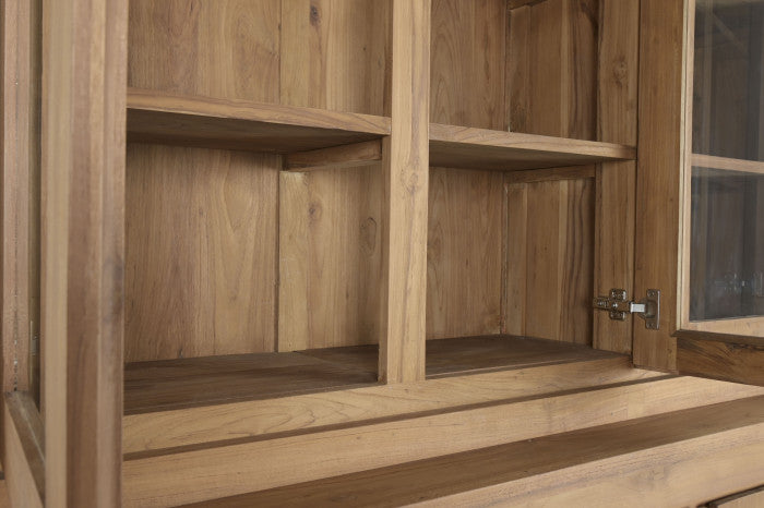 Vitrina teca reciclada cristal 160x45x210