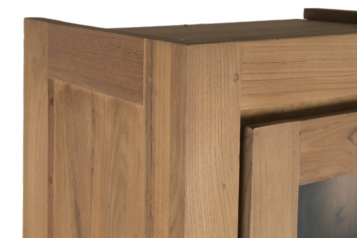 Vitrina teca reciclada cristal 160x45x210