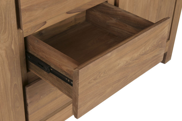 Vitrina teca reciclada cristal 160x45x210