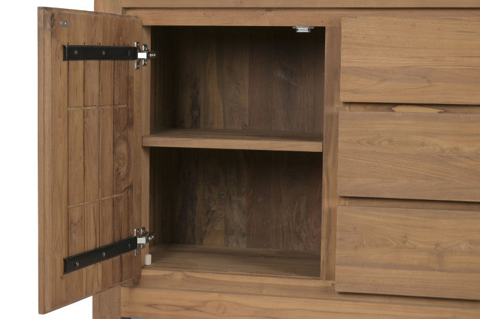 Vitrina teca reciclada cristal 160x45x210