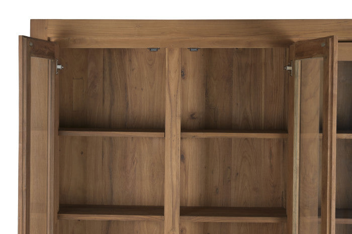 Vitrina teca reciclada cristal 160x45x210