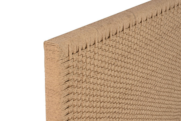 Cabecero de Cama de Teca y Fibra Natural 165 × 105 cm