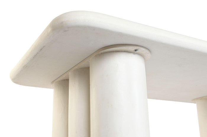 Mesa Comedor Resina MDF 180x90x76 – Rugoso Blanco