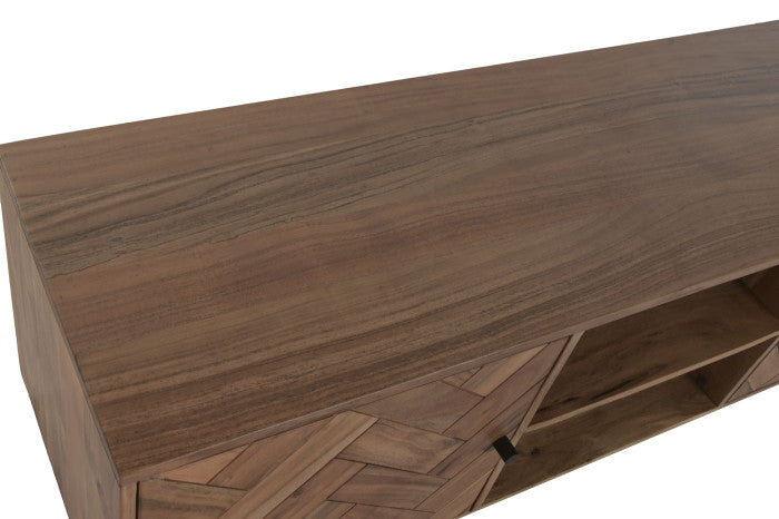 Mueble TV de Acacia 150 × 40,5 × 55 cm