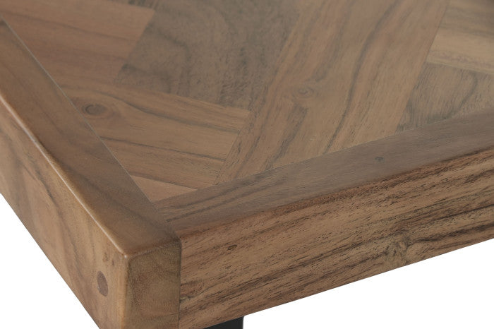 Mesa comedor acacia metal 180x90x76