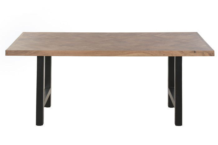 Mesa comedor acacia metal 180x90x76