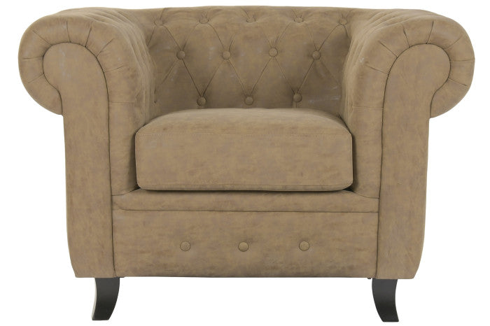 Sillón de Madera y PU – 110 x 81 x 76 cm