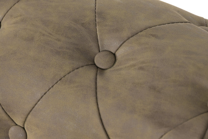 Sofá de Madera y PU Marrón 160 × 82 × 76 cm