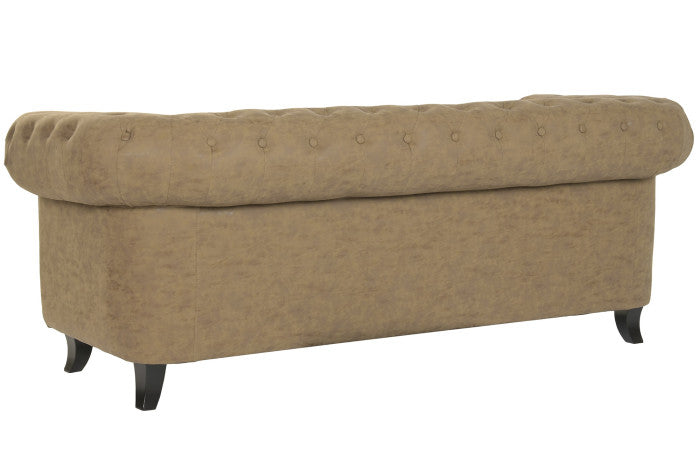 Sofá Madera PU 199x82x76 Marrón