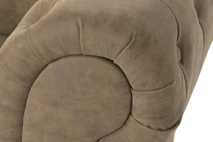 Sofá Madera PU 199x82x76 Marrón
