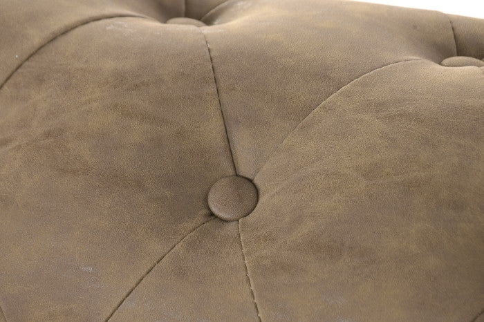 Sofá Madera PU 199x82x76 Marrón