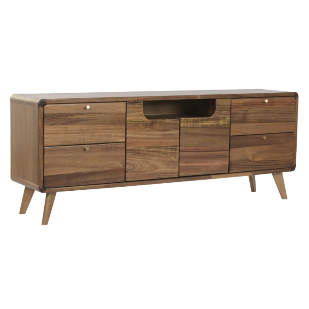 Mueble TV de Acacia y Metal 141 × 32 × 55 cm