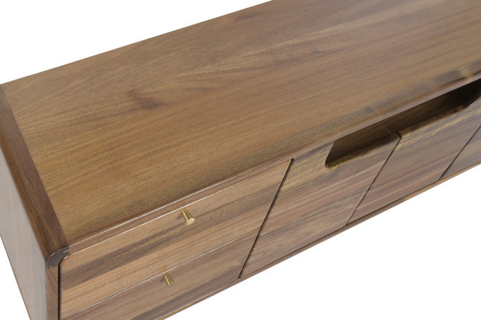 Mueble TV de Acacia y Metal 141 × 32 × 55 cm