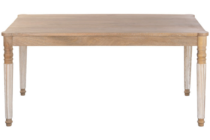 Mesa de comedor de madera de mango 160 × 90 × 76 cm